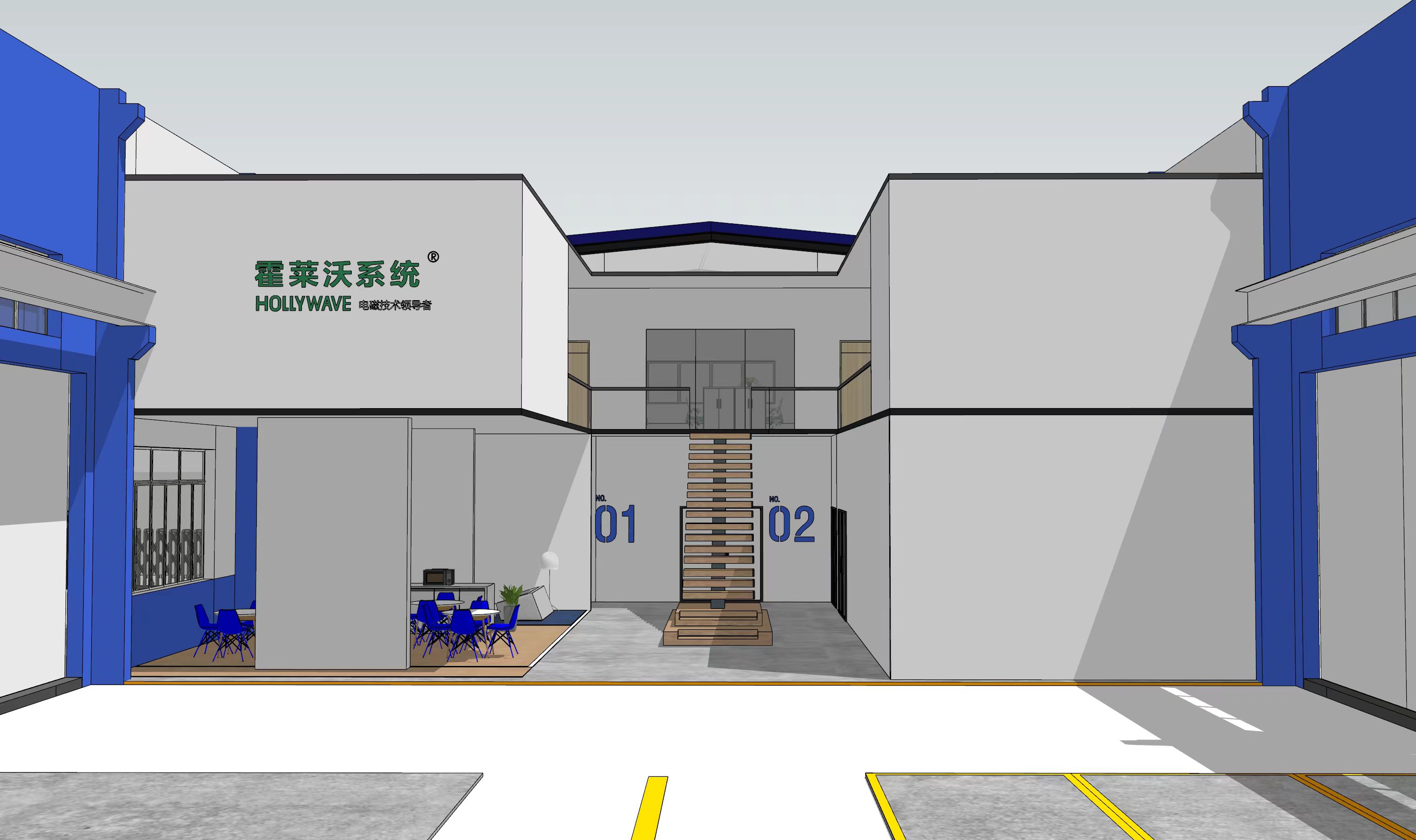 廠房鋼結(jié)構(gòu)搭建后，辦公室效果圖